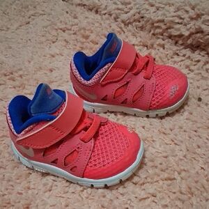 Nike Kids Vibrant Pink and Blue Sneakers